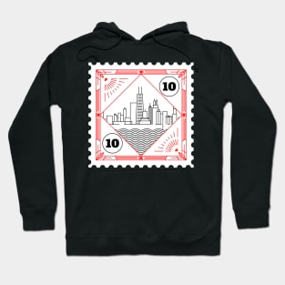 Chicago Stamp Design Hoodie